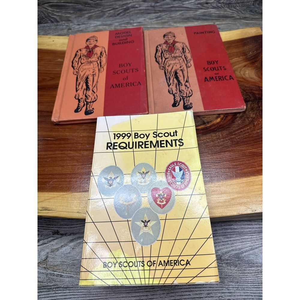 Vtg Boy Scouts of America‎ Lot Of 3 books 1999 Requirements, Model Design, Paint